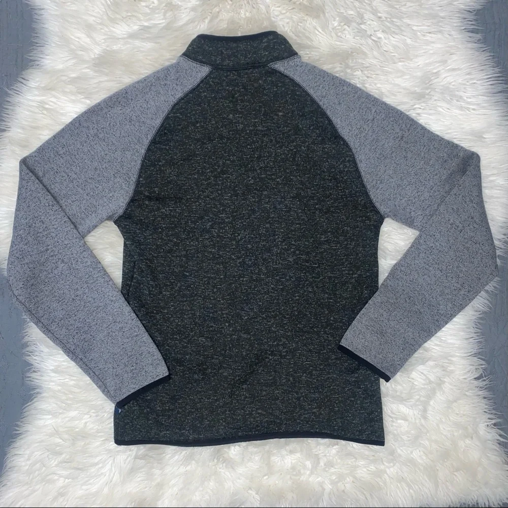 NWOT* Dockers | 1/4 Zip Fleece Lined Pullover Sweater Black Gray Men's